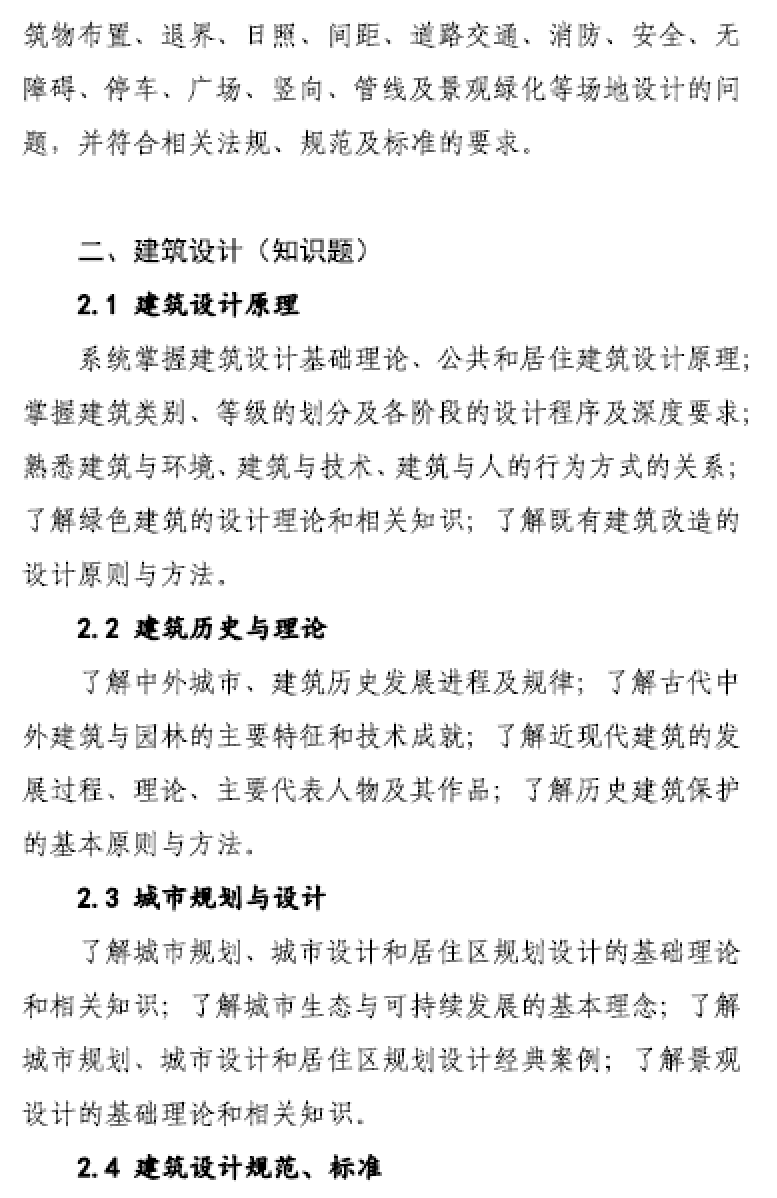 大事件！9門變6門！一級(jí)注冊建筑師考試大綱（21版）發(fā)布，2023年執(zhí)行！